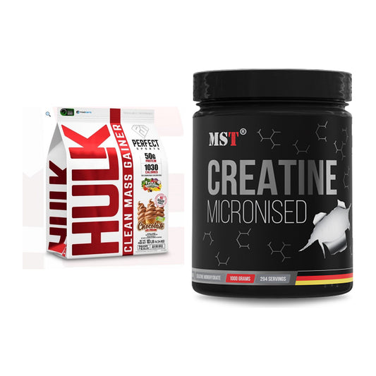 Masseaufbau-Set: Perfect Sports Hulk Clean + MST Creatin Monohydrate – alle enthaltenen Artikel