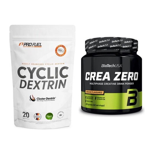 Masseaufbau-Set: ProFuel Cyclic Dextrin Cluster + BioTech Crea Zero – alle enthaltenen Artikel