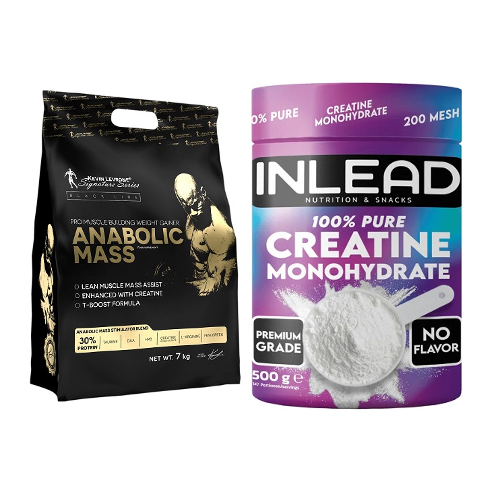 Masseaufbau-Set: Kevin Levrone Anabolic + INLEAD Creatine – alle enthaltenen Artikel