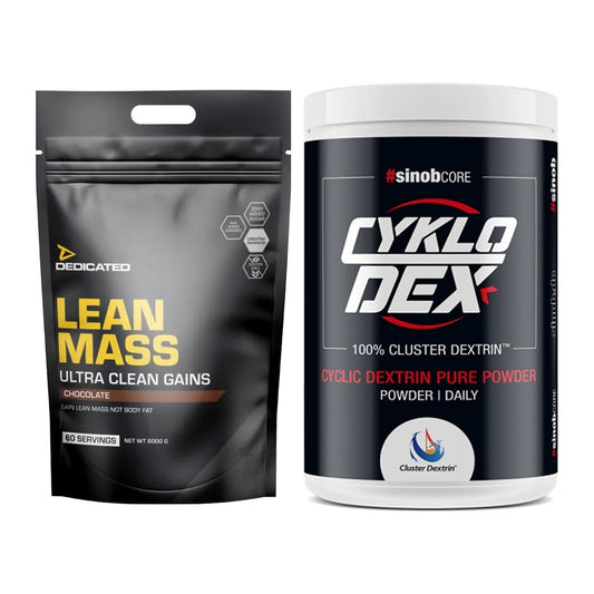 Masse-Duo: Dedicated Lean Mass Gainer + Sinob Core CykloDex 1kg – alle enthaltenen Artikel