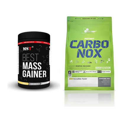 Masse-Duo: MST Best Mass Gainer + Olimp Carbo Nox 1kg Pulver – alle enthaltenen Artikel