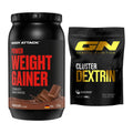 Masse-Duo: Body Attack Power Weight Gainer + GN Cluster Dextrin – alle enthaltenen Artikel