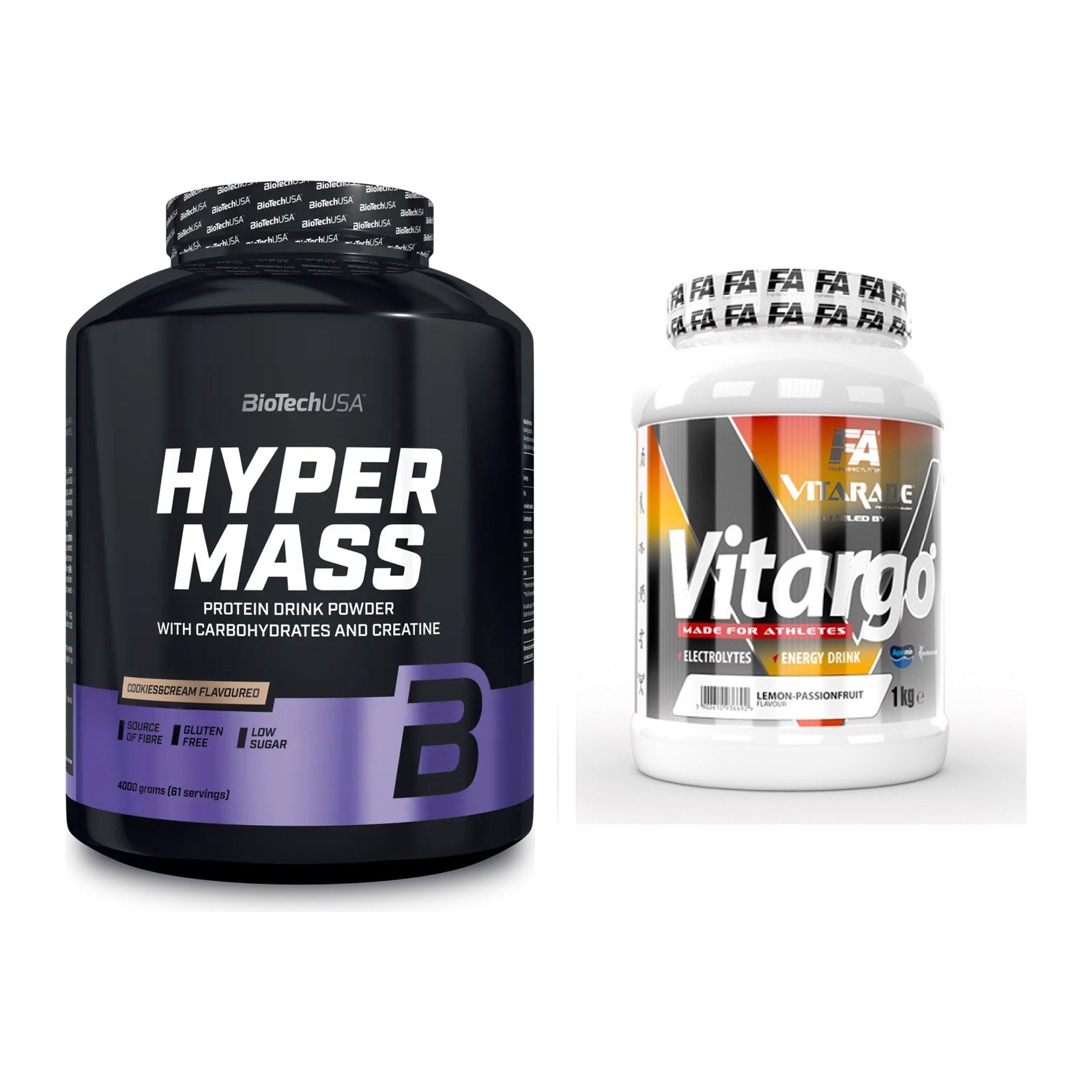 Masse-Duo: BioTech Hyper Mass + FA Vitarade Vitargo – alle enthaltenen Artikel
