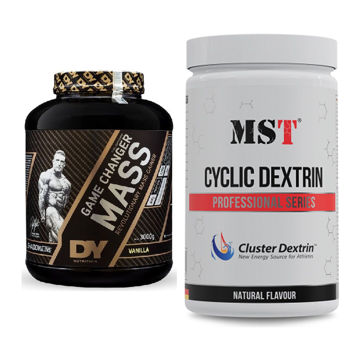 Masse-Duo: DY Nutrition Game Changer Mass + MST Cluster Dextrin – alle enthaltenen Artikel