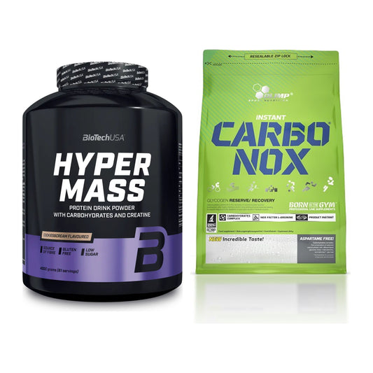 Masse-Duo: BioTech Hyper Mass + Olimp Carbo Nox 1kg Pulver – alle enthaltenen Artikel