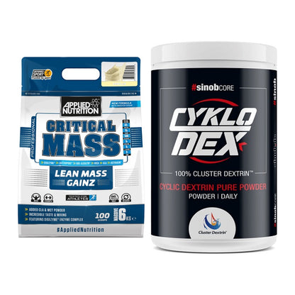 Masse-Duo: Applied Nutrition Critical + Sinob Core CykloDex 1kg – alle enthaltenen Artikel
