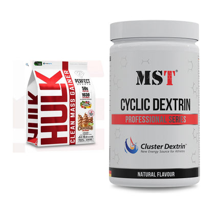 Masse-Duo: Perfect Sports Hulk Clean Mass + MST Cluster Dextrin – alle enthaltenen Artikel