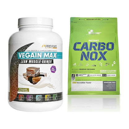 Masse-Duo: ProFuel VEGAIN MAX Gainer + Olimp Carbo Nox 1kg Pulver – alle enthaltenen Artikel