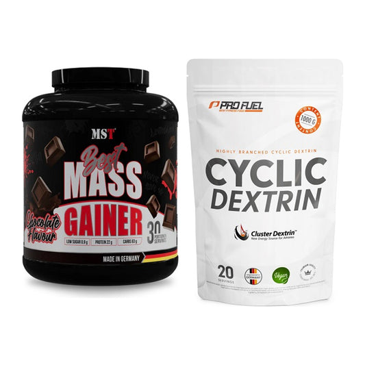 Masse-Duo: MST Best Mass Gainer + ProFuel Cyclic Dextrin Cluster – alle enthaltenen Artikel