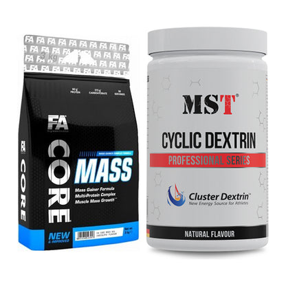 Masse-Duo: FA Nutrition Core Mass + MST Cluster Dextrin – alle enthaltenen Artikel