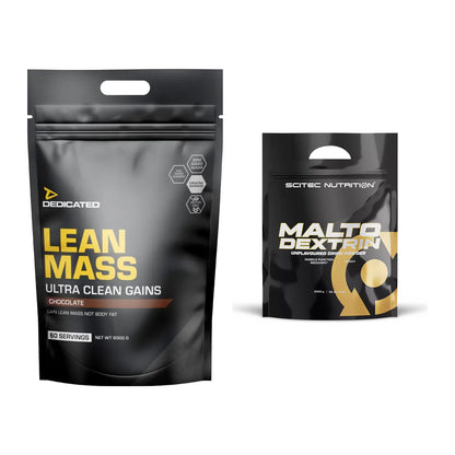 Masse-Duo: Dedicated Lean Mass Gainer + Scitec Maltodextrin 2000g – alle enthaltenen Artikel