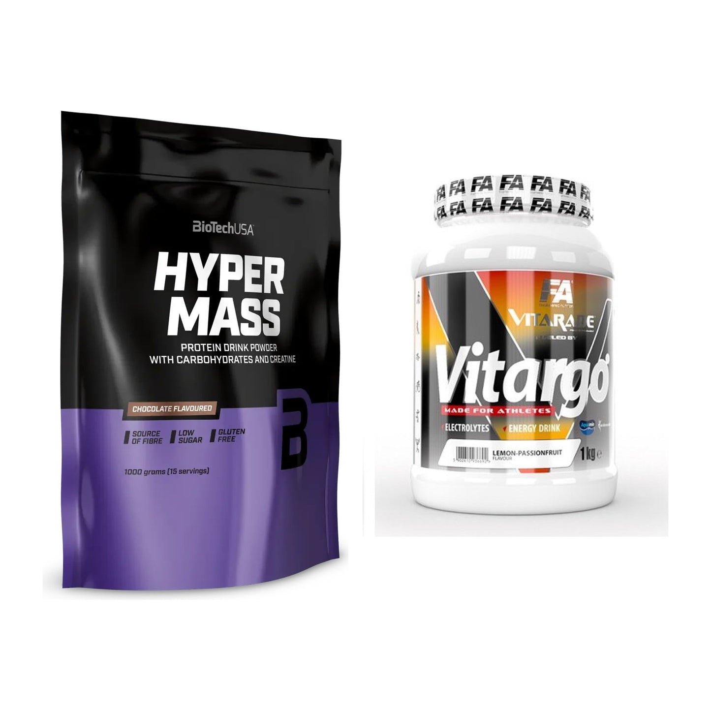 Masse-Duo: BioTech Hyper Mass + FA Vitarade Vitargo – alle enthaltenen Artikel