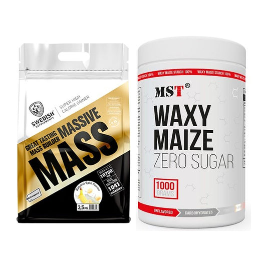 Masse-Duo: Swedish Supplements Massive Mass + MST WAXY MAIZE – alle enthaltenen Artikel
