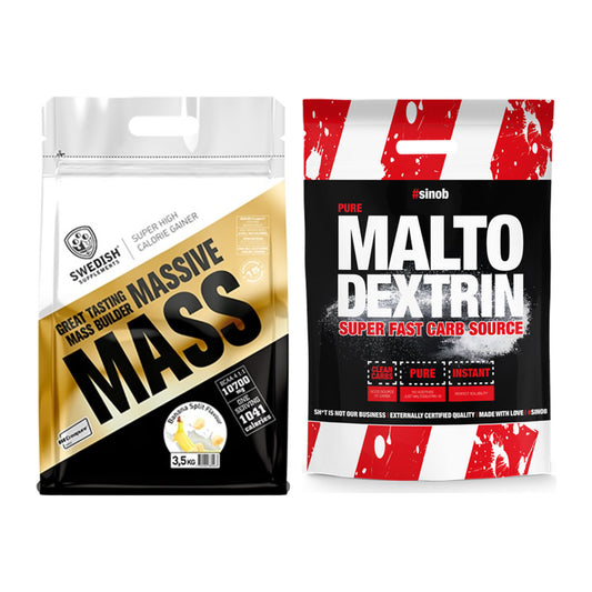 Masse-Duo: Swedish Supplements Massive Mass + Sinob Maltodextrin – alle enthaltenen Artikel