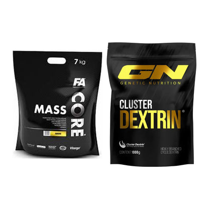 Masse-Duo: FA Nutrition CORE Mass 7kg + GN Cluster Dextrin – alle enthaltenen Artikel
