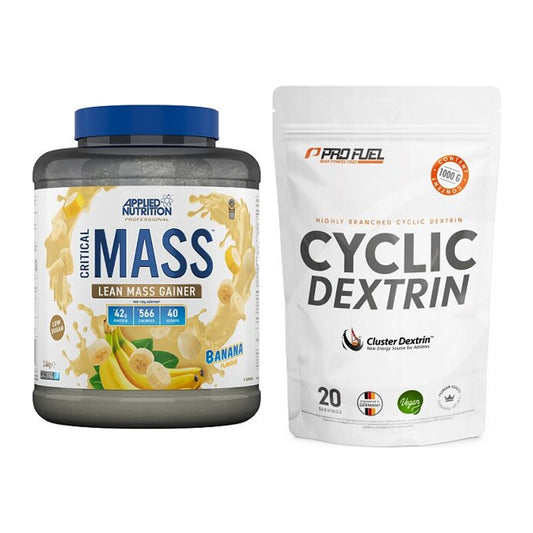 Mass Duo: Applied Critical Mass + ProFuel Cyclic Dextrin – alle elementer inkludert