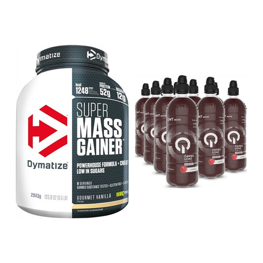 Masse-Duo: Dymatize Super Mass Gainer + QNT Carbo Load – alle enthaltenen Artikel