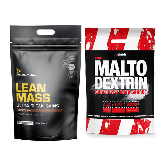 Masse-Duo: Dedicated Lean Mass Gainer + Sinob Maltodextrin – alle enthaltenen Artikel