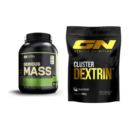 Masse-Duo: Optimum Nutrition Serious Mass + GN Cluster Dextrin – alle enthaltenen Artikel