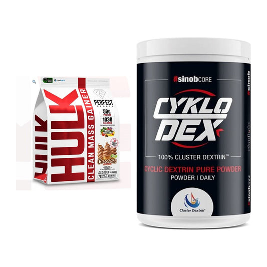 Masse-Duo: Perfect Sports Hulk Clean + Sinob Core CykloDex 1kg – alle enthaltenen Artikel