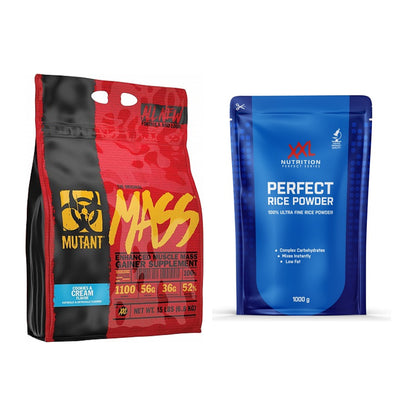 Masse-Duo: Mutant Mass + XXL Nutrition Perfect Rice Powder – alle enthaltenen Artikel