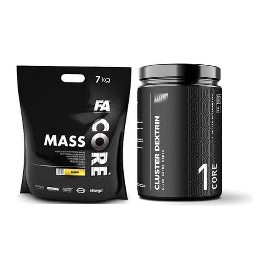 Masse-Duo: FA Nutrition CORE Mass 7kg + BPS-Pharma Glyco Carbs Rapid – alle enthaltenen Artikel