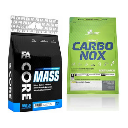 Masse-Duo: FA Nutrition Core Mass + Olimp Carbo Nox 1kg Pulver – alle enthaltenen Artikel