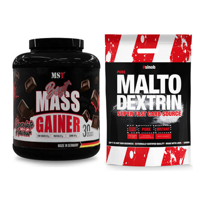 Masse-Duo: MST Best Mass Gainer 3000g + Sinob Maltodextrin – alle enthaltenen Artikel