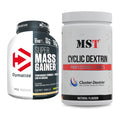 Masse-Duo: Dymatize Super Mass Gainer + MST Cluster Dextrin – alle enthaltenen Artikel