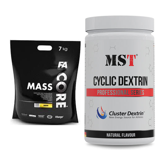 Masse-Duo: FA Nutrition CORE Mass 7kg + MST Cluster Dextrin – alle enthaltenen Artikel