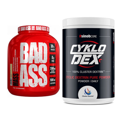 Masse-Duo: BAD ASS MASS + Sinob Core CykloDex 1kg (Cluster – alle enthaltenen Artikel