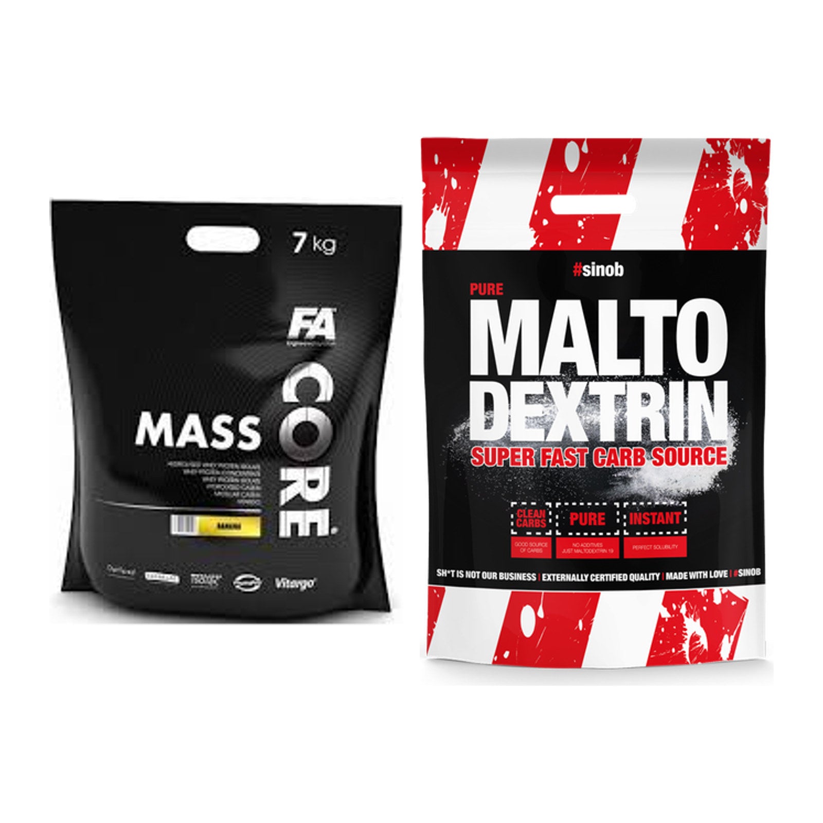Masse-Duo: FA Nutrition CORE Mass + Sinob Maltodextrin – alle enthaltenen Artikel