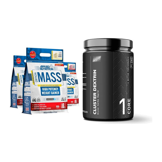 Masse-Duo: Applied Nutrition Critical + BPS-Pharma Glyco Carbs Rapid – alle enthaltenen Artikel