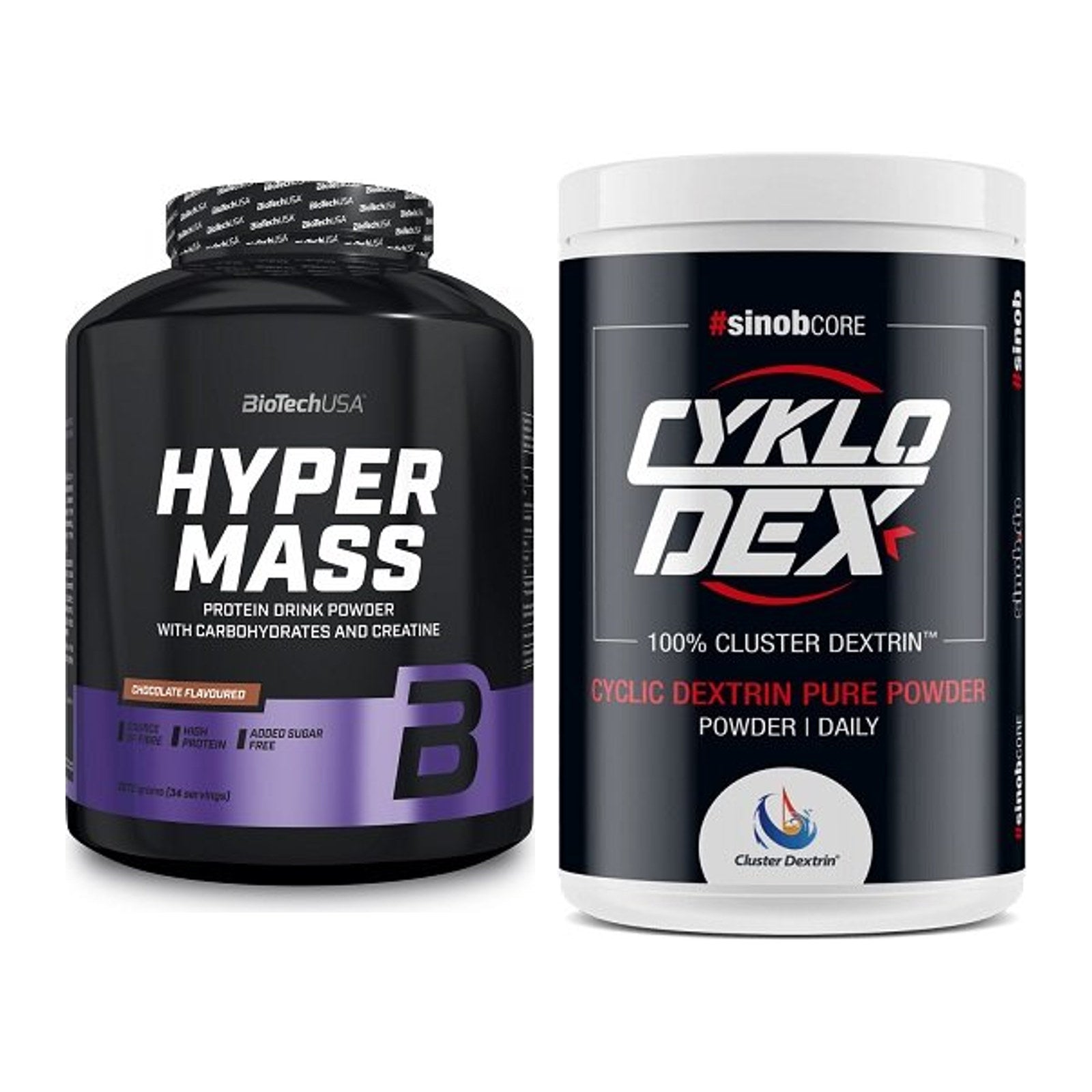Masse-Duo: BioTech Hyper Mass + Sinob Core CykloDex 1kg (Cluster – alle enthaltenen Artikel
