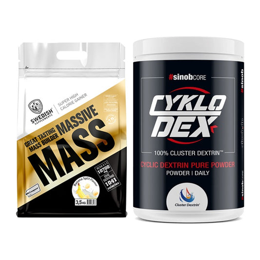 Masse-Duo: Swedish Supplements Massive + Sinob Core CykloDex 1kg – alle enthaltenen Artikel