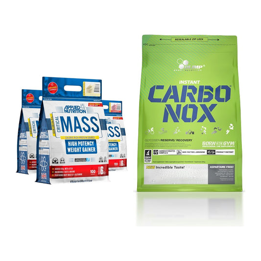 Masse-Duo: Applied Nutrition Critical + Olimp Carbo Nox 1kg Pulver – alle enthaltenen Artikel