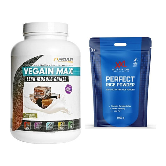 Masse-Duo: ProFuel VEGAIN MAX Gainer + XXL Nutrition Perfect Rice – alle enthaltenen Artikel