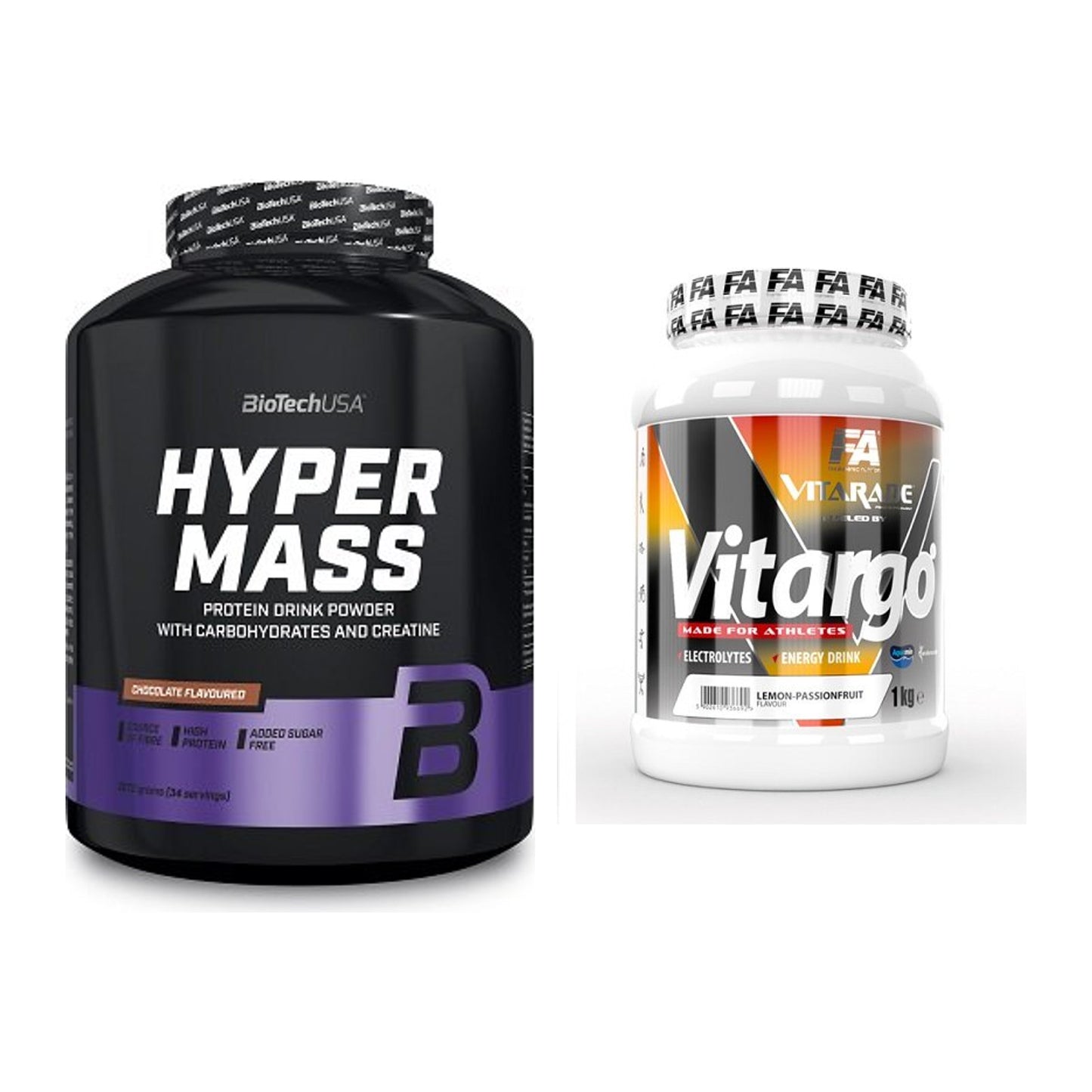 Masse-Duo: BioTech Hyper Mass + FA Vitarade Vitargo – alle enthaltenen Artikel