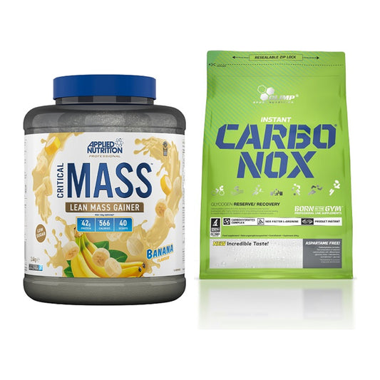 Masse-Duo: Applied Critical Mass + Olimp Carbo Nox 1kg Pulver – alle enthaltenen Artikel