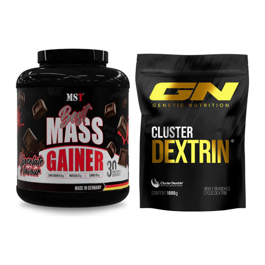 Masse-Duo: MST Best Mass Gainer + GN Cluster Dextrin – alle enthaltenen Artikel