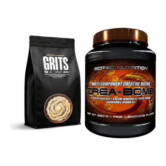 Masseaufbau-Set: Big Zone Grits (Maisgrieß) + Scitec Crea-Bomb – alle enthaltenen Artikel