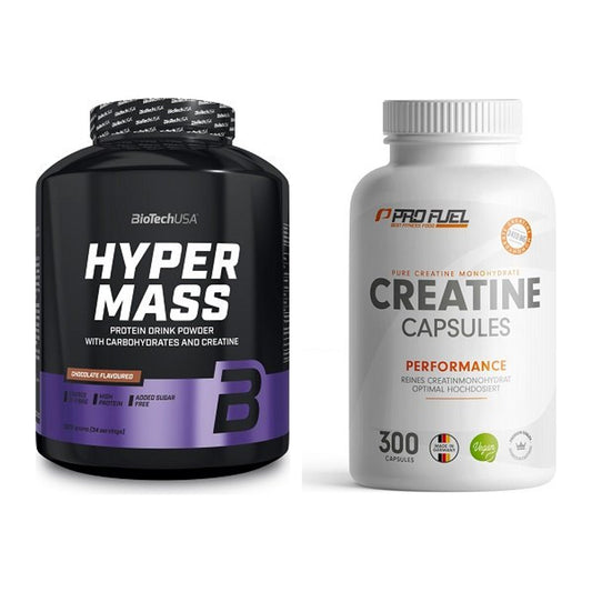 Masseaufbau-Set: BioTech Hyper Mass 2270g + ProFuel Creatine – alle enthaltenen Artikel