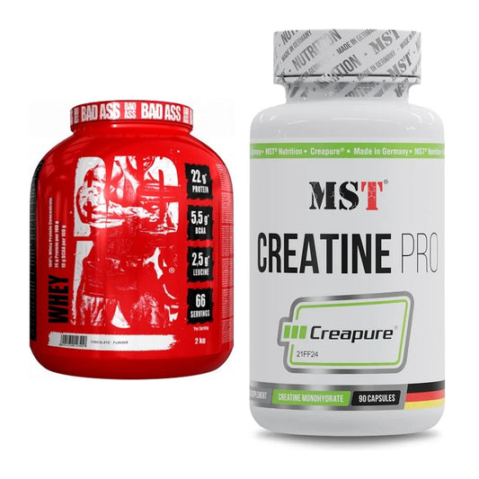 Masseaufbau-Set: BAD ASS Whey + MST Creatine Pro CREAPURE – alle enthaltenen Artikel