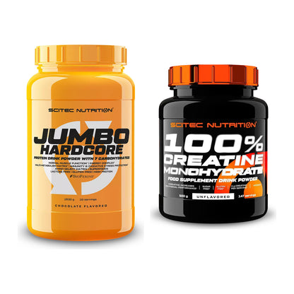 Masseaufbau-Set: Scitec Jumbo Hardcore1530 + Scitec Creatine – alle enthaltenen Artikel