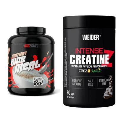 Masseaufbau-Set: Big Zone Rice Meal 3000g + Weider Intense Pure – alle enthaltenen Artikel