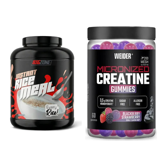 Masseaufbau-Set: Big Zone Rice Meal 3000g + Weider Micronized – alle enthaltenen Artikel