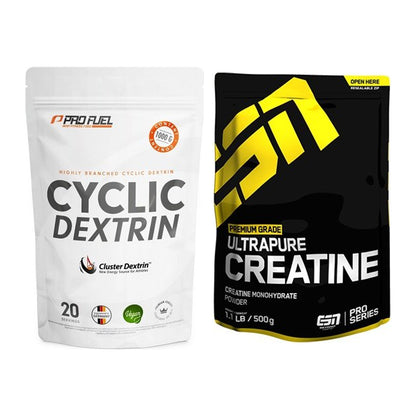 Masseaufbau-Set: ProFuel Cyclic Dextrin + ESN Ultrapure Creatine – alle enthaltenen Artikel