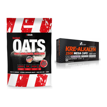 Masseaufbau-Set: Sinob Instant Oats + Olimp Kre Alkalyn 2500 – alle enthaltenen Artikel