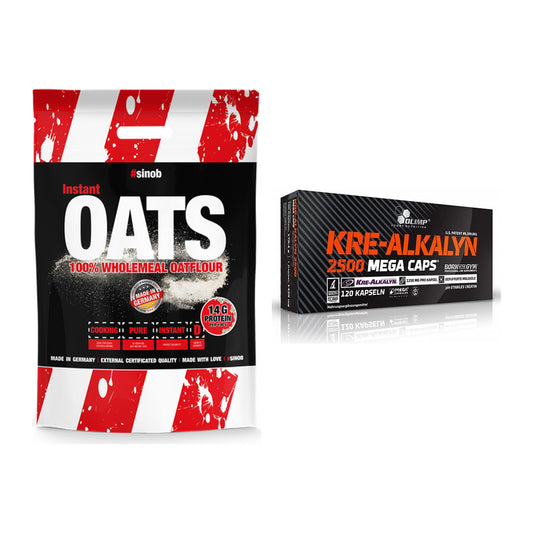 Mass building set: Sinob Instant Oats + Olimp Kre Alkalyn 2500 - all items included