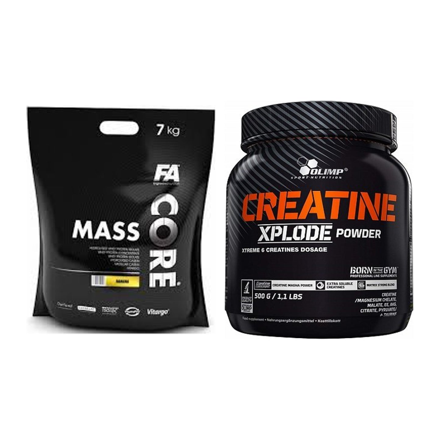Masseaufbau-Set: FA Nutrition CORE Mass + Olimp Creatine Xplode – alle enthaltenen Artikel